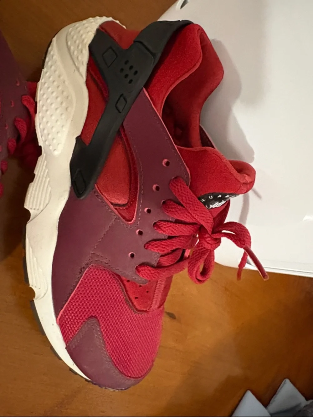 Nike Red Youth Sneakers with White Swoosh